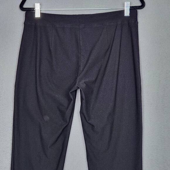 Eileen Fisher Pants Womens Small Black Pull On Stretch Knit Slim Ankle Made USA - Picture 8 of 12